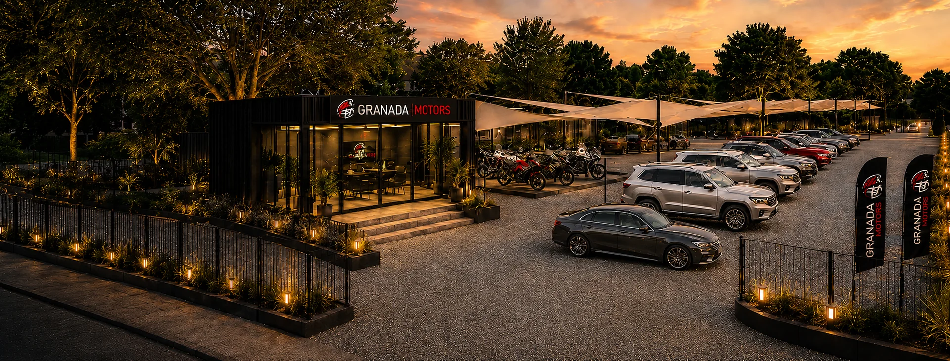 Fachada del proyecto Granada Motors en Temuco
